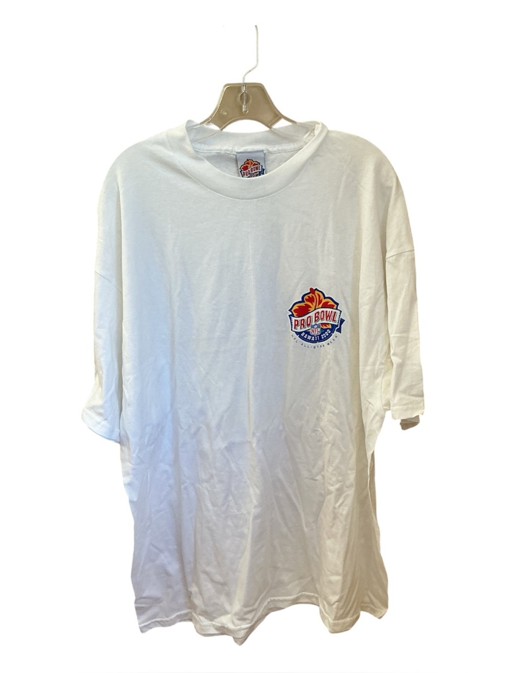 Vtg y2K NFL Pro Bowl 2000 T-Shirt 2XL white cotton Happy Shirts USA mint